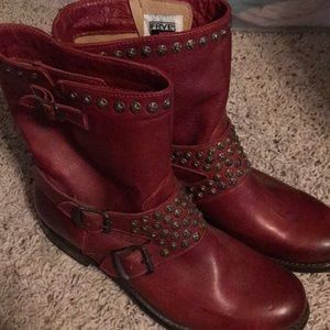 Red Frye Boots